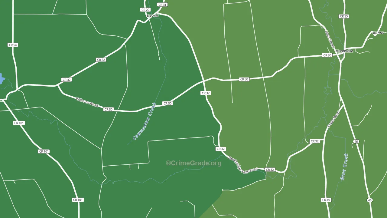 Solsville, NY Map of Robbery Rates
