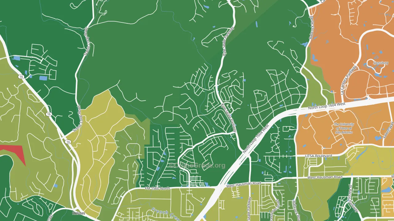 Sonoma Ranch, Helotes, TX Map of Robbery Rates