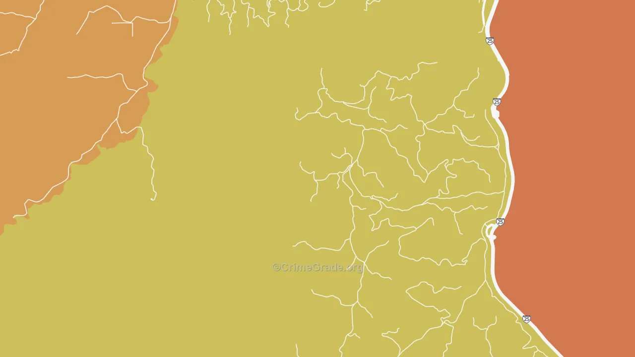 Sopris, CO Map of Robbery Rates