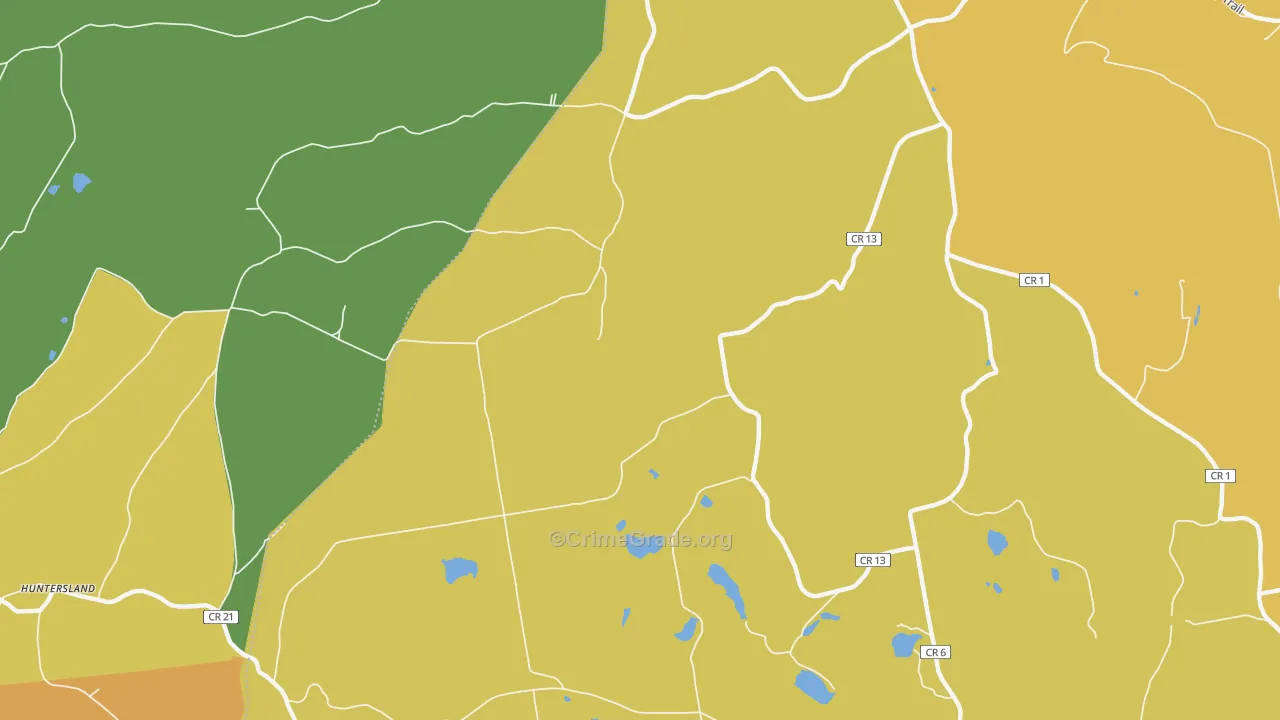 South Berne, NY Map of Robbery Rates