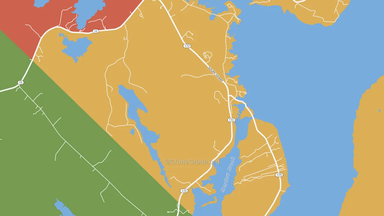 South Blue Hill, ME Map of Robbery Rates