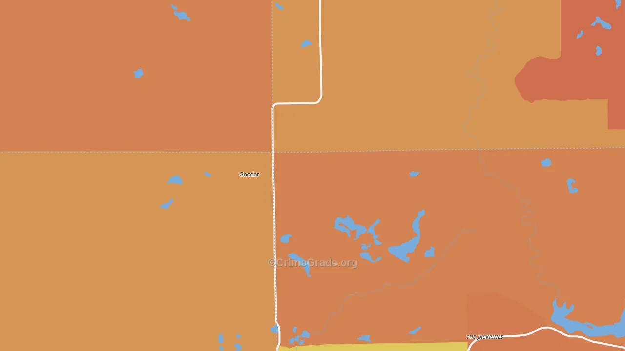 South Branch, MI Map of Robbery Rates