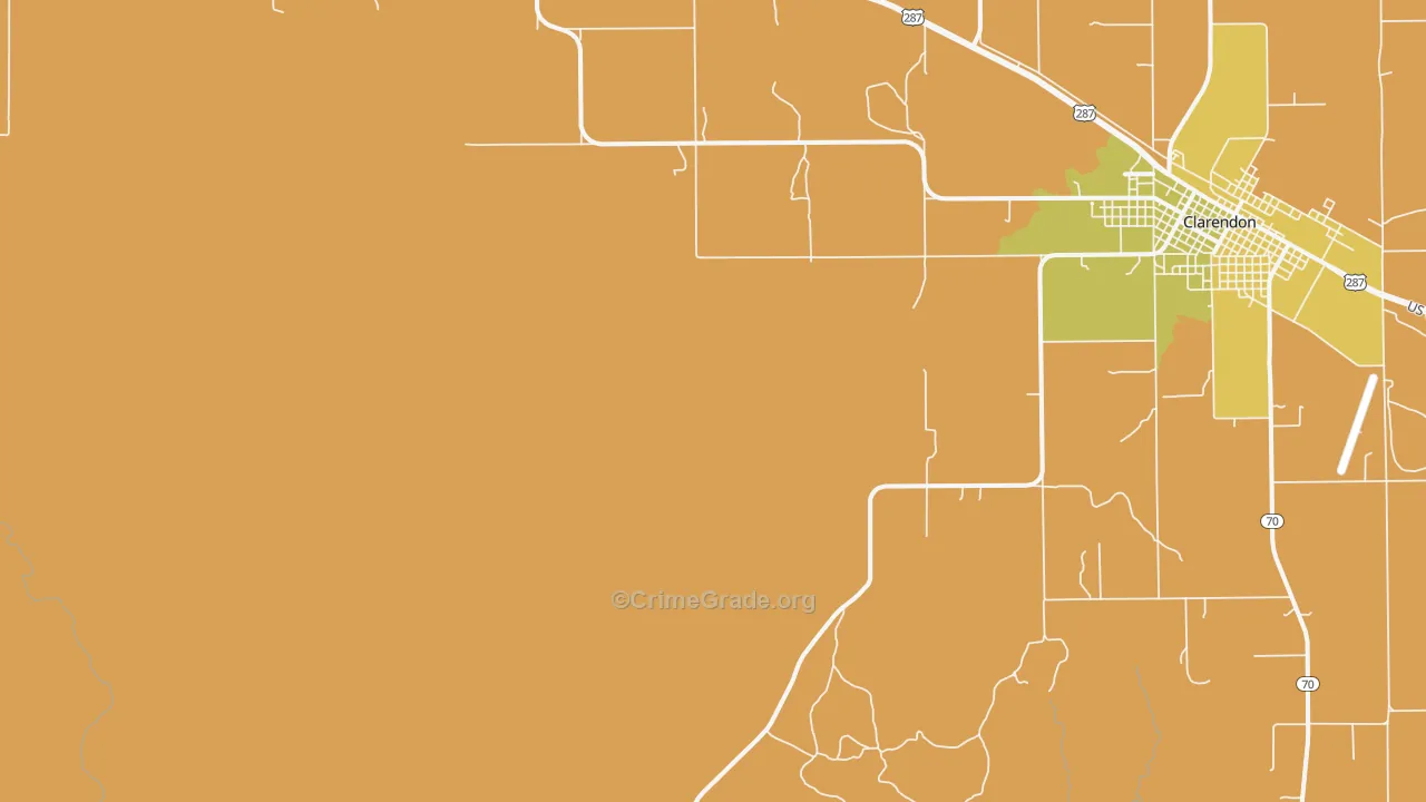 South Brice, TX Map of Robbery Rates