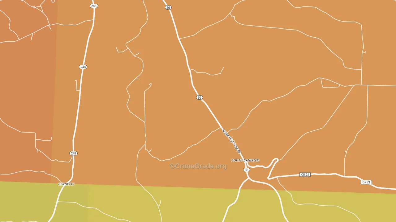 South Canisteo, NY Map of Robbery Rates