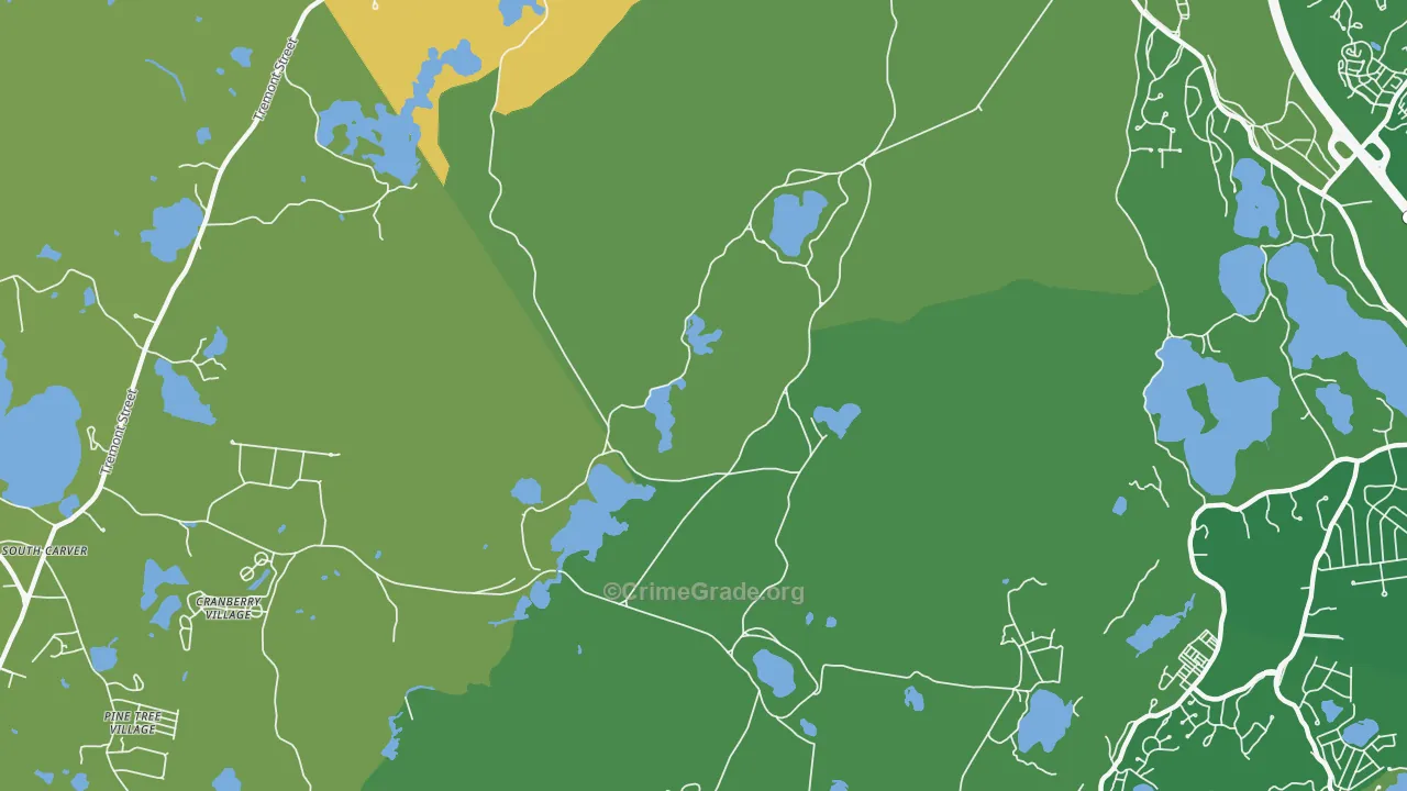 South Carver, MA Map of Robbery Rates