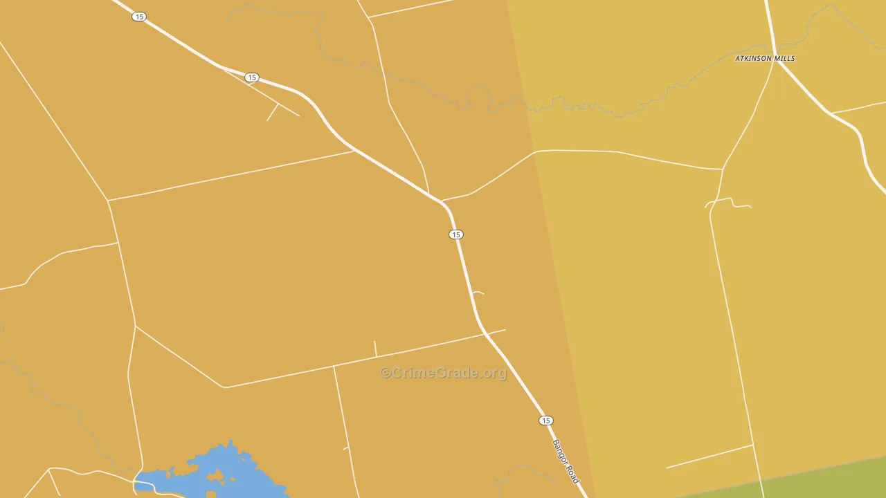 South Dover, ME Map of Robbery Rates