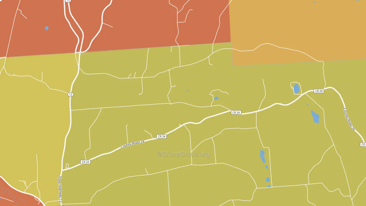South Hamilton, NY Map of Robbery Rates
