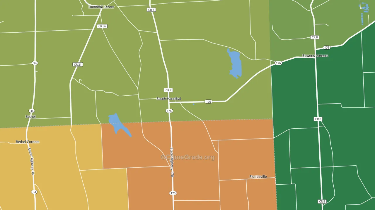 South Hannibal, NY Map of Robbery Rates