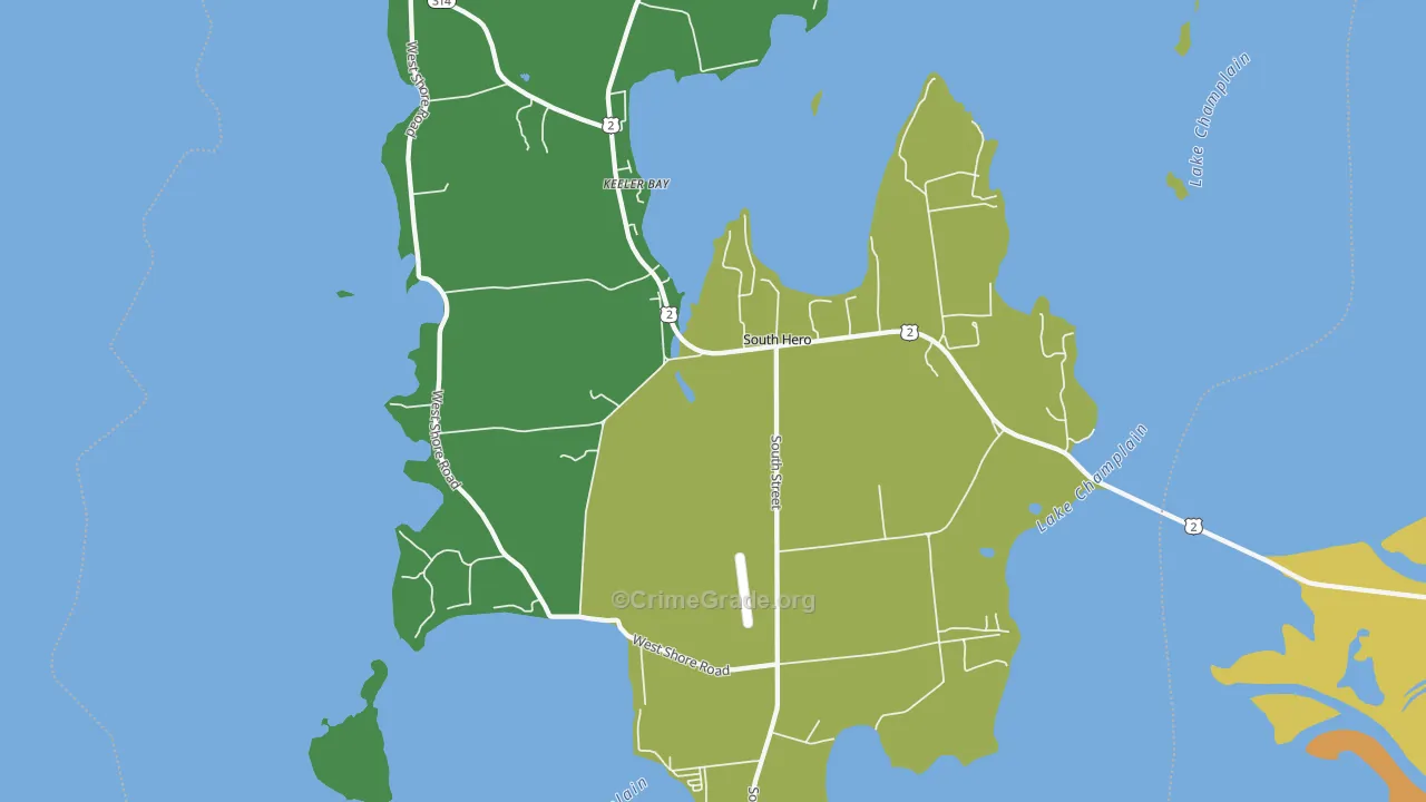 South Hero, VT Map of Robbery Rates