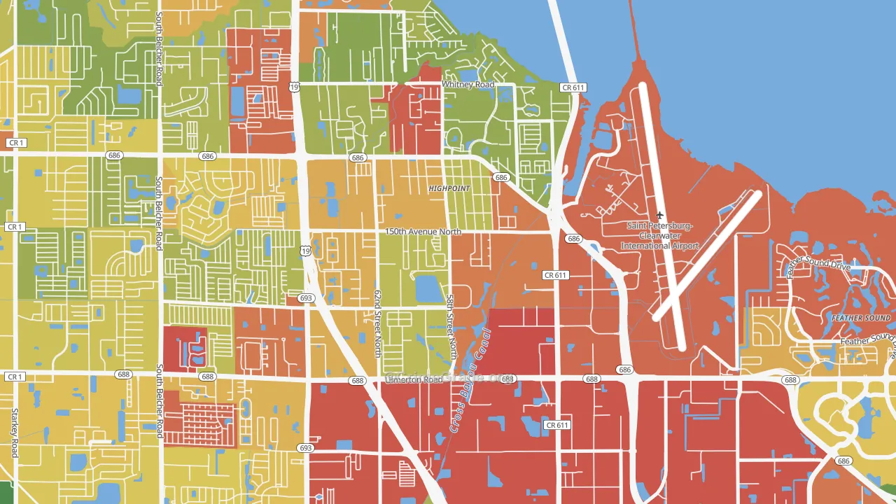 South Highpoint, FL Map of Robbery Rates
