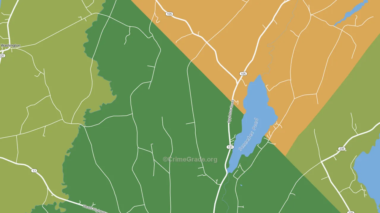 South Hope, ME Map of Robbery Rates