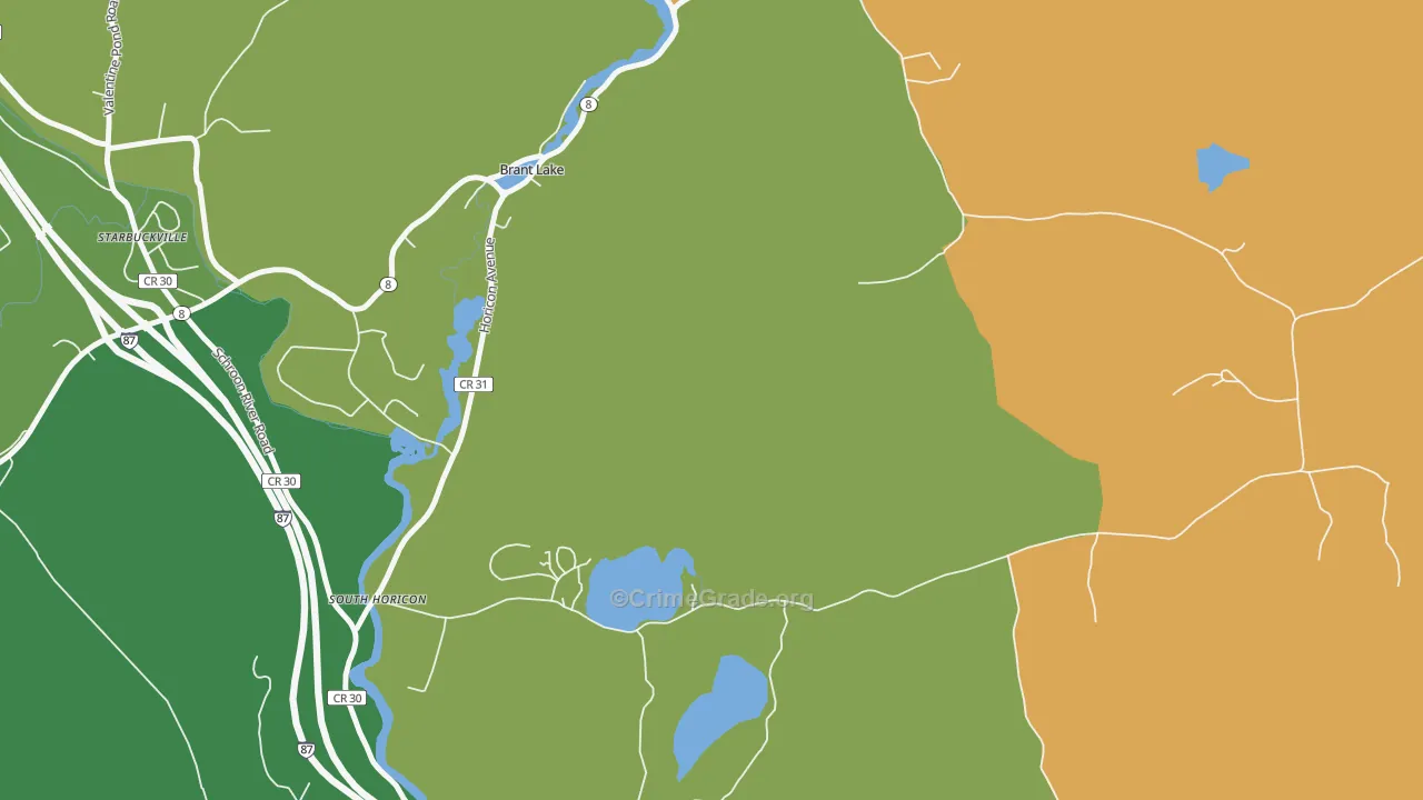 South Horicon, NY Map of Robbery Rates