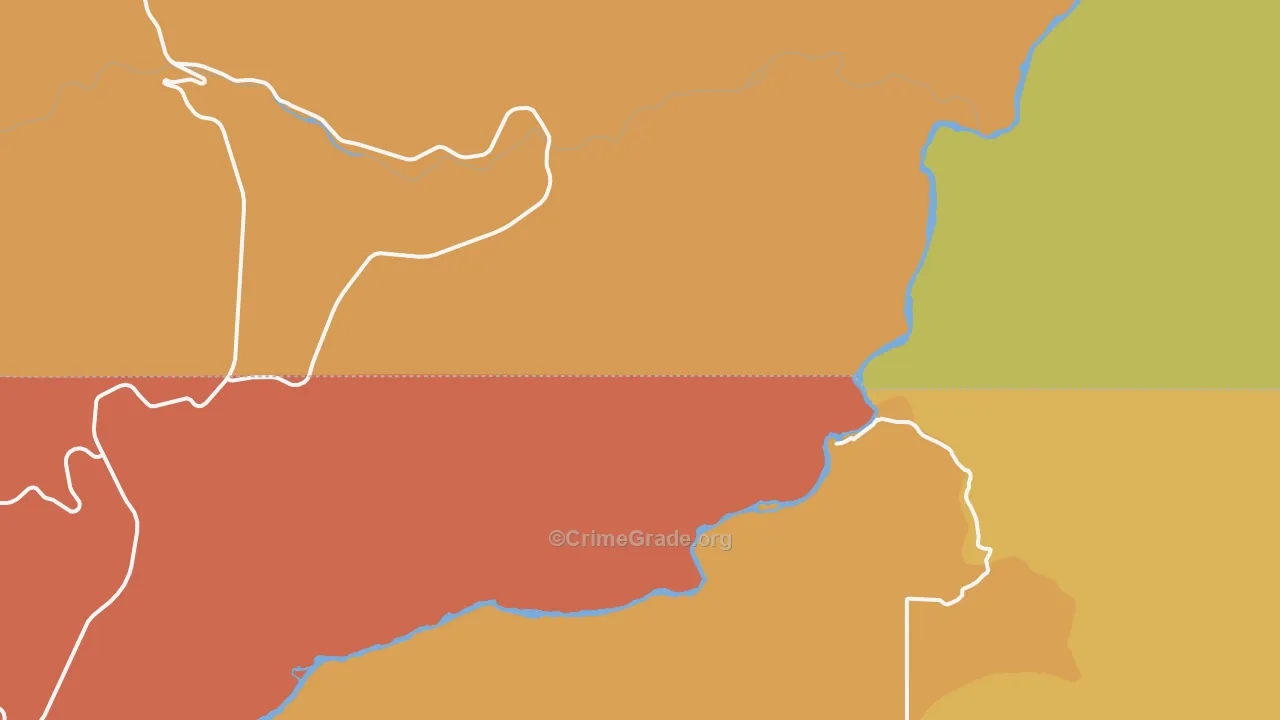 South Junction, OR Map of Robbery Rates