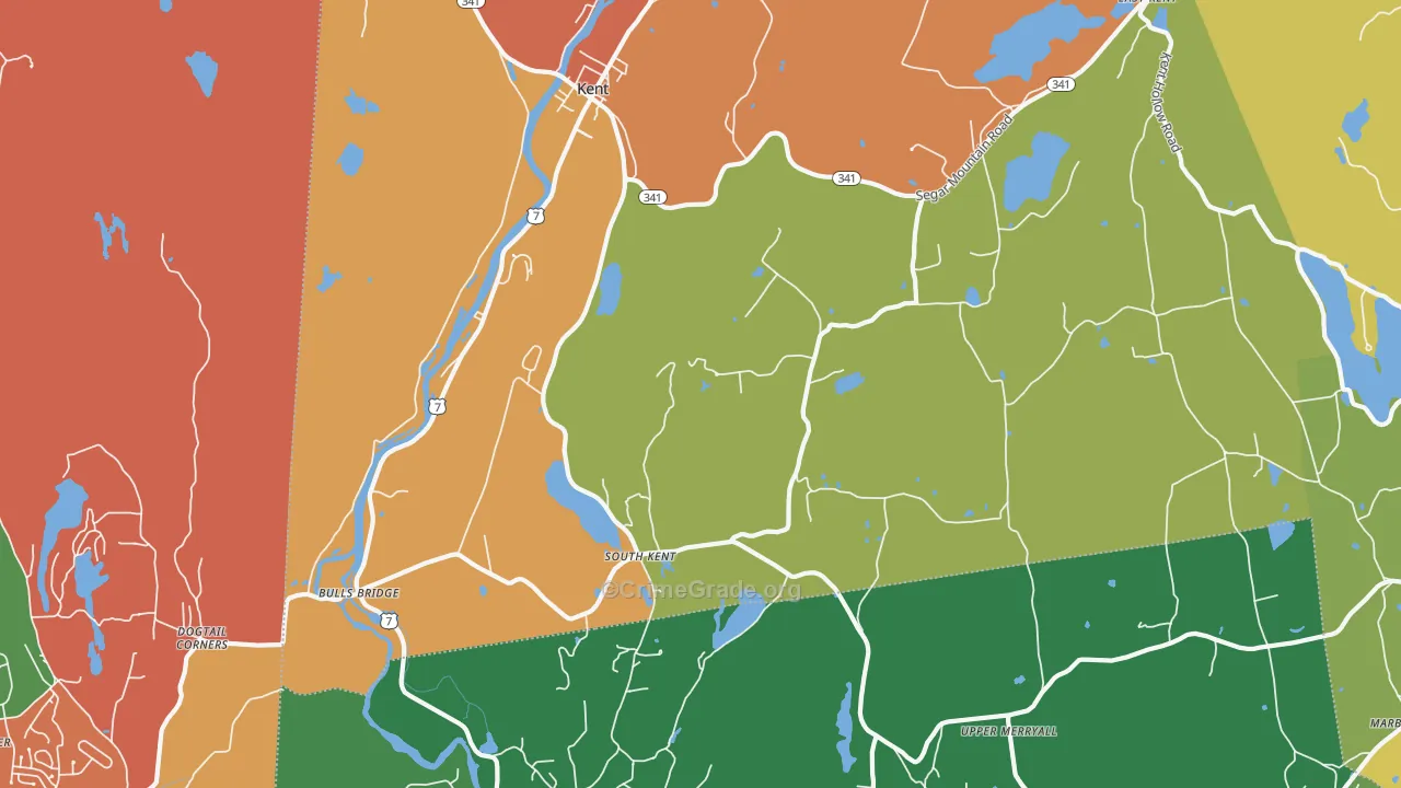 South Kent, CT Map of Robbery Rates