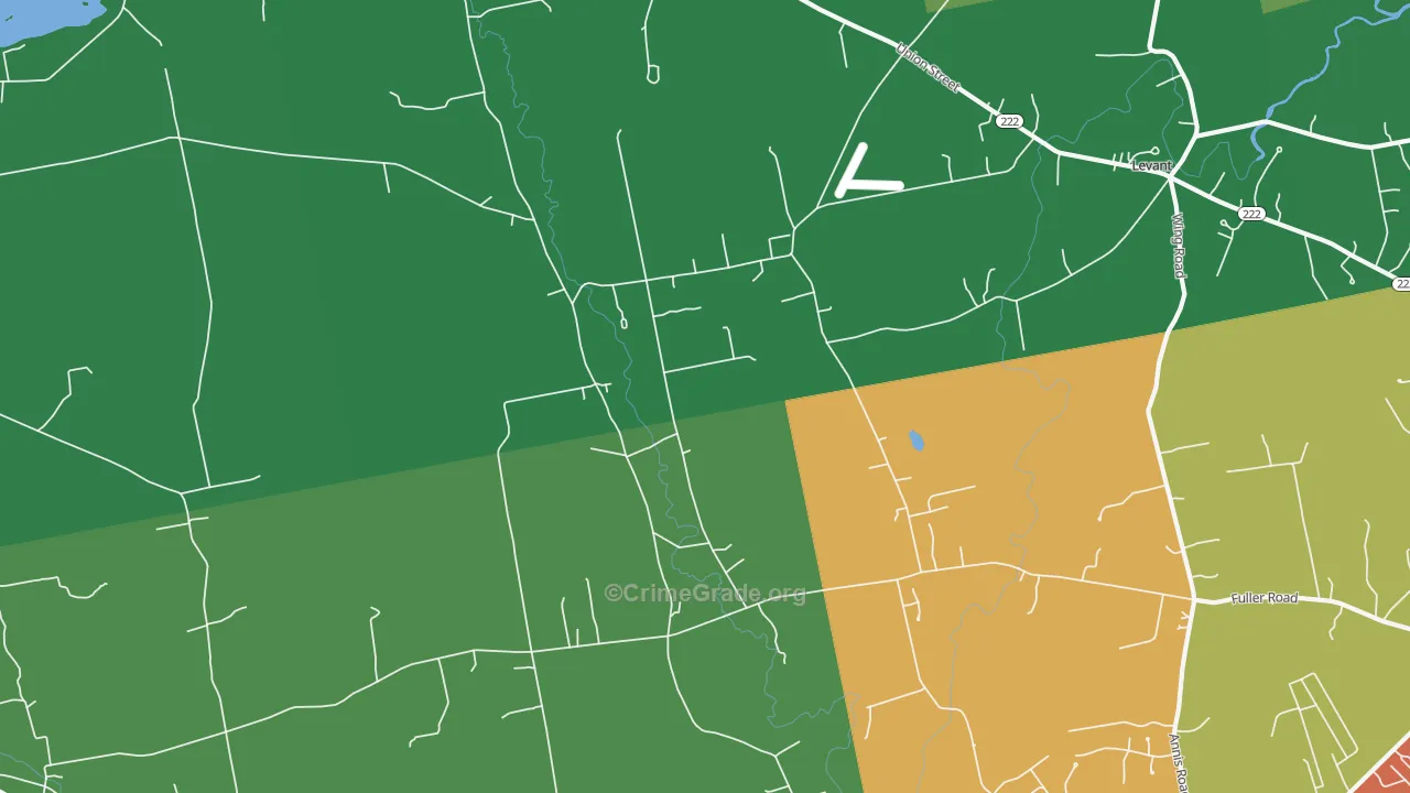 South Levant, ME Map of Robbery Rates