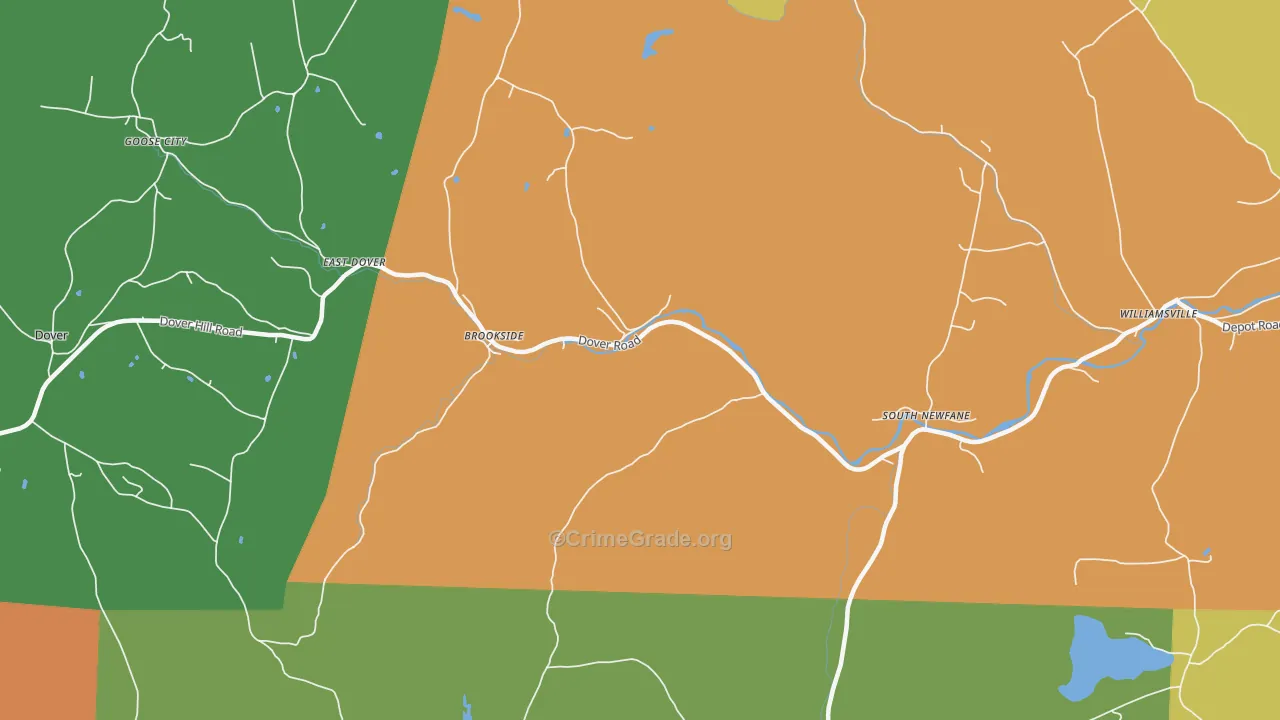 South Newfane, VT Map of Robbery Rates