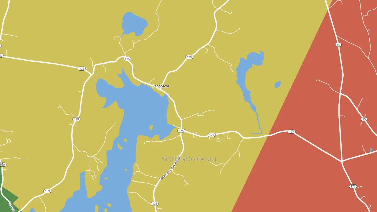 South Penobscot, ME Map of Robbery Rates