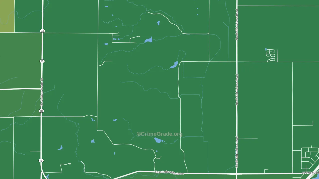 South Rome, IL Map of Robbery Rates