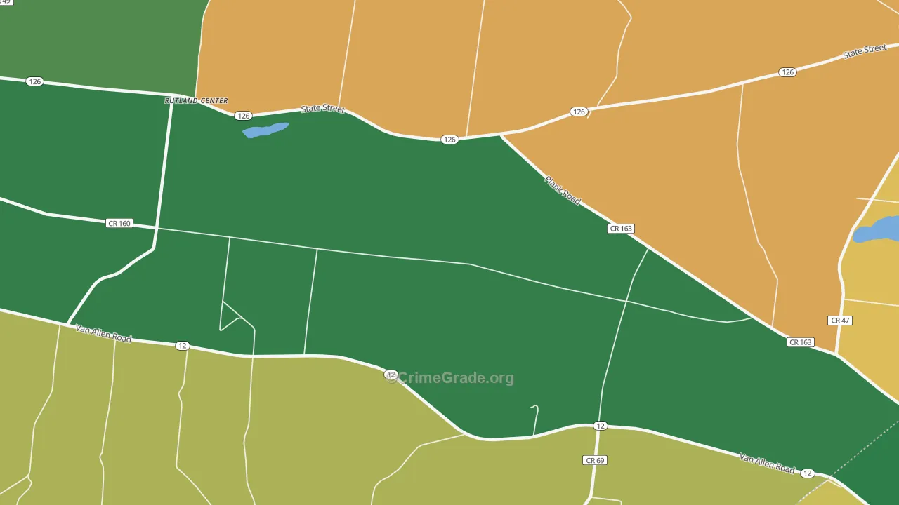 South Rutland, NY Map of Robbery Rates