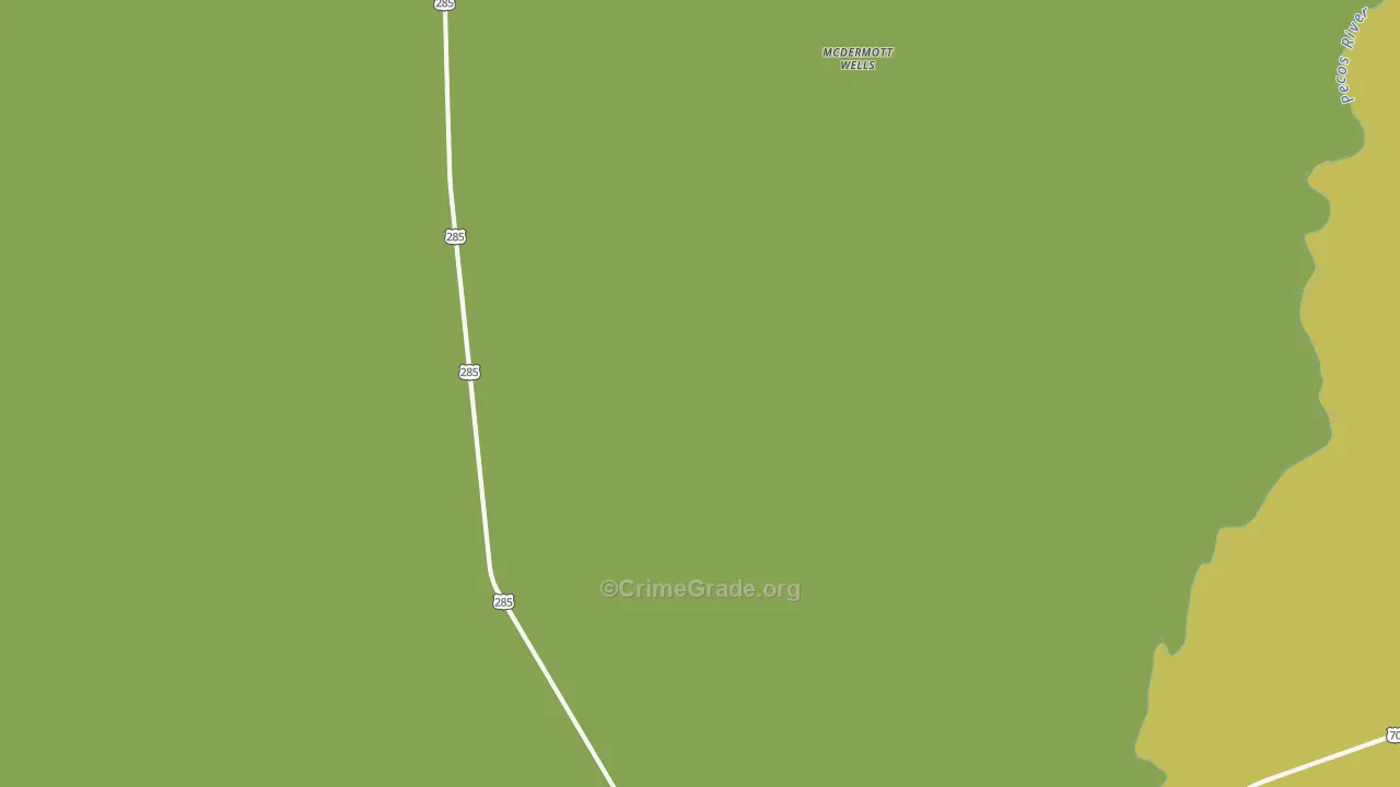 South Spring Acres, NM Map of Robbery Rates