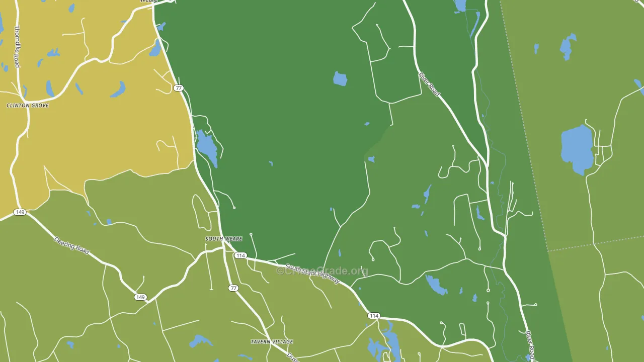 South Weare, NH Map of Robbery Rates