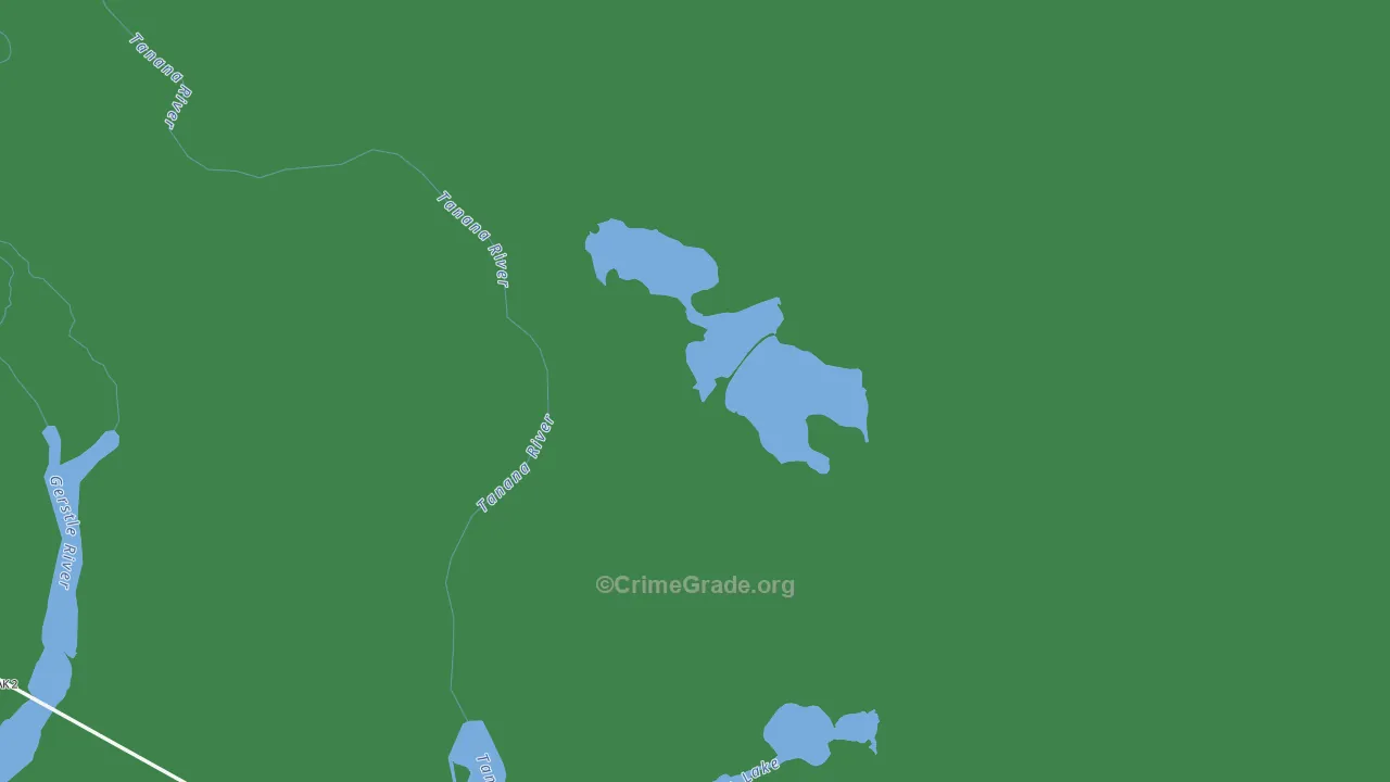 Southeast Fairbanks Census Area, AK Map of Robbery Rates