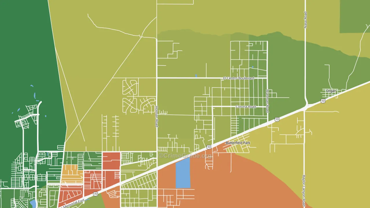 Spaceport City, NM Map of Robbery Rates