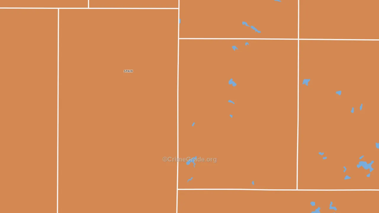 Spain, SD Map of Robbery Rates