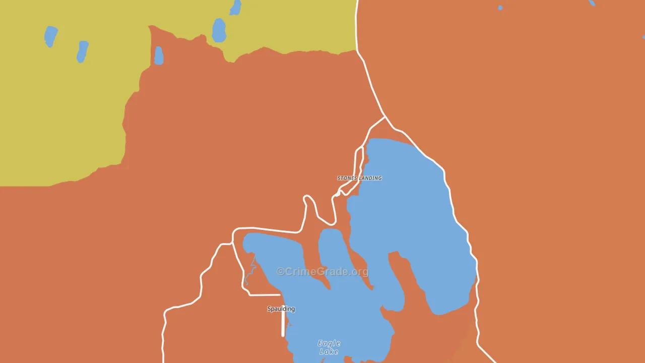 Spalding Tract, CA Map of Robbery Rates