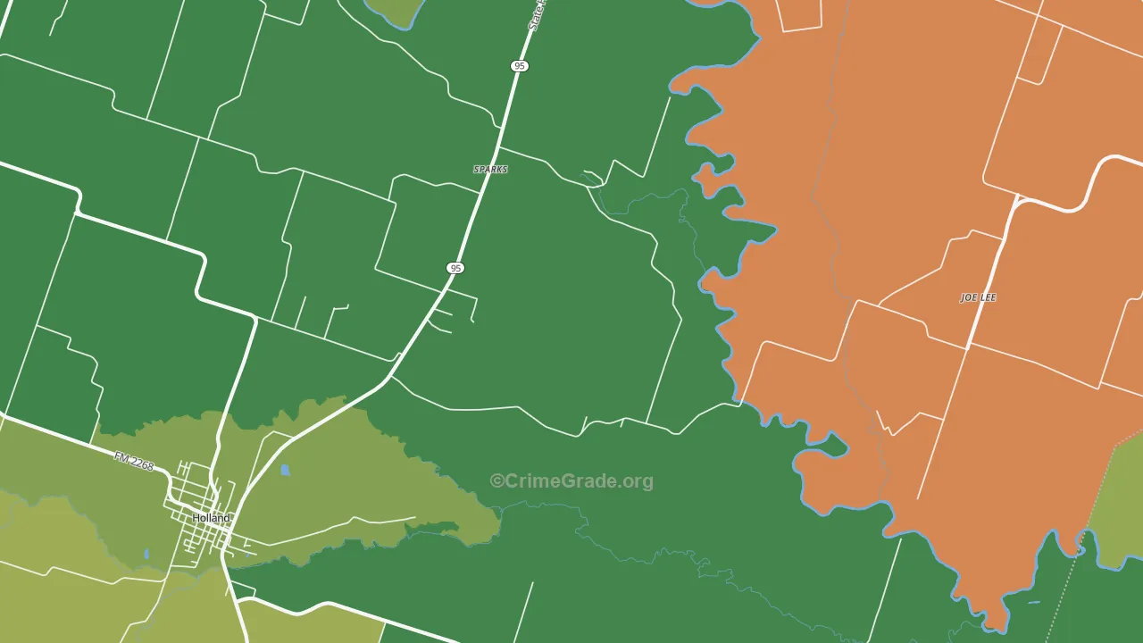 Sparks, TX Map of Robbery Rates