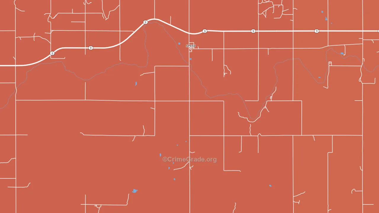 Speed, KS Map of Robbery Rates
