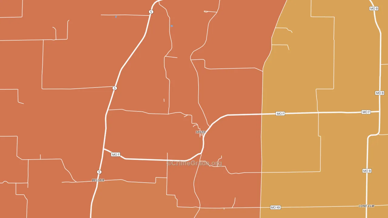 Speed, MO Map of Robbery Rates