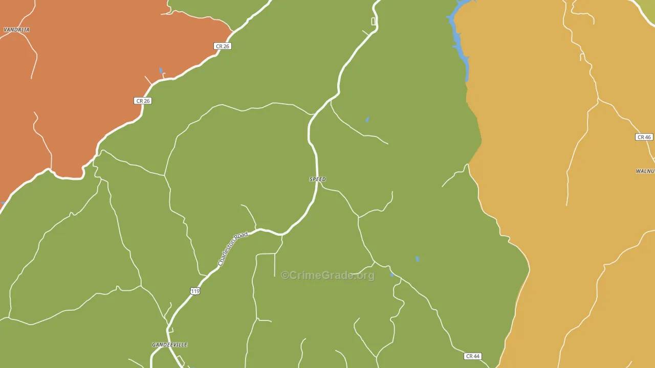 Speed, WV Map of Robbery Rates