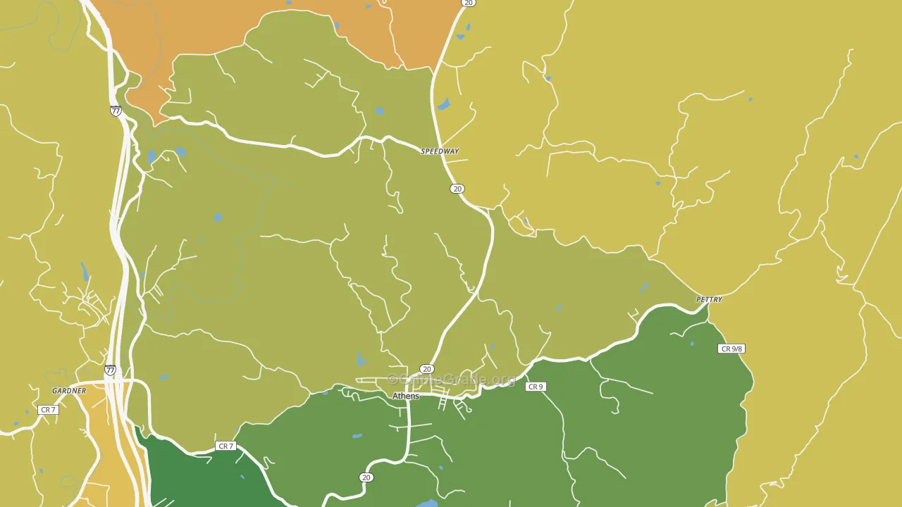 Speedway, WV Map of Robbery Rates