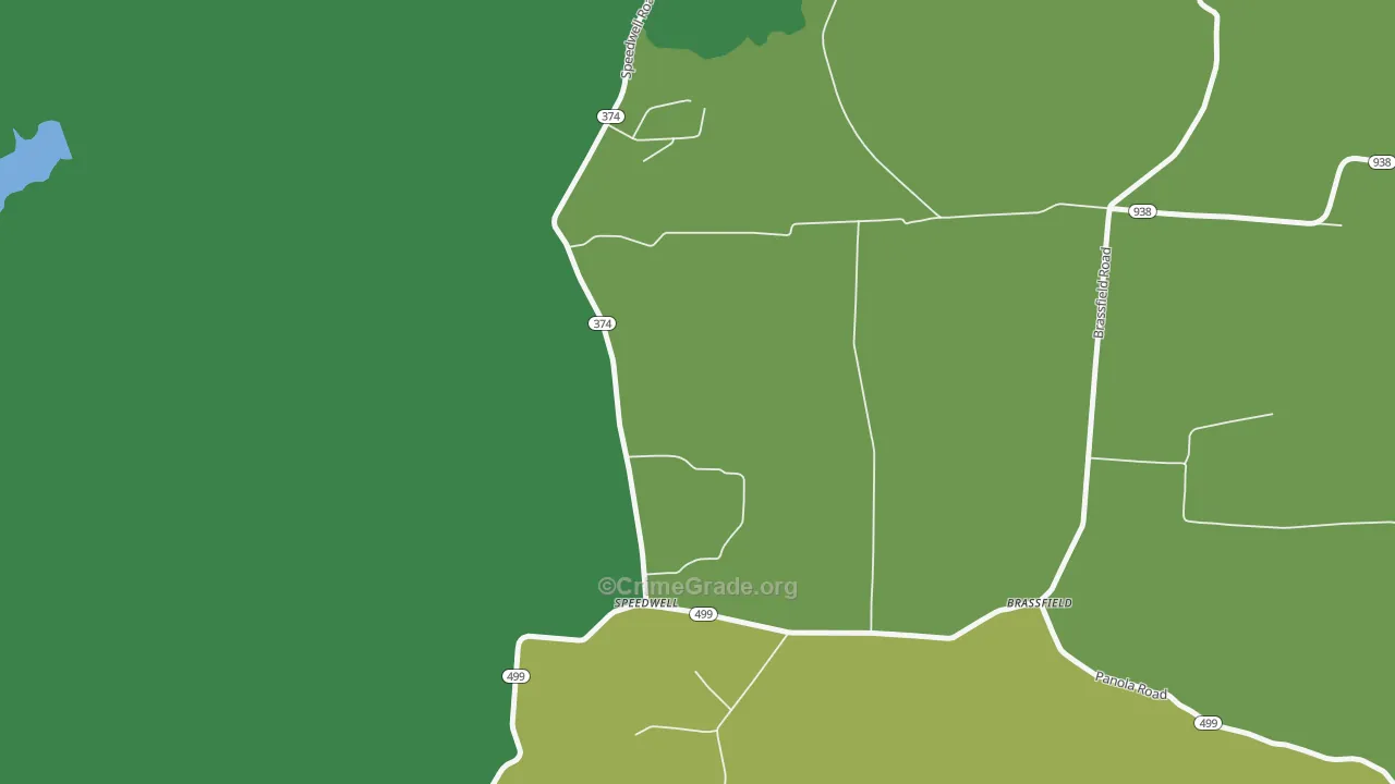 Speedwell, KY Map of Robbery Rates