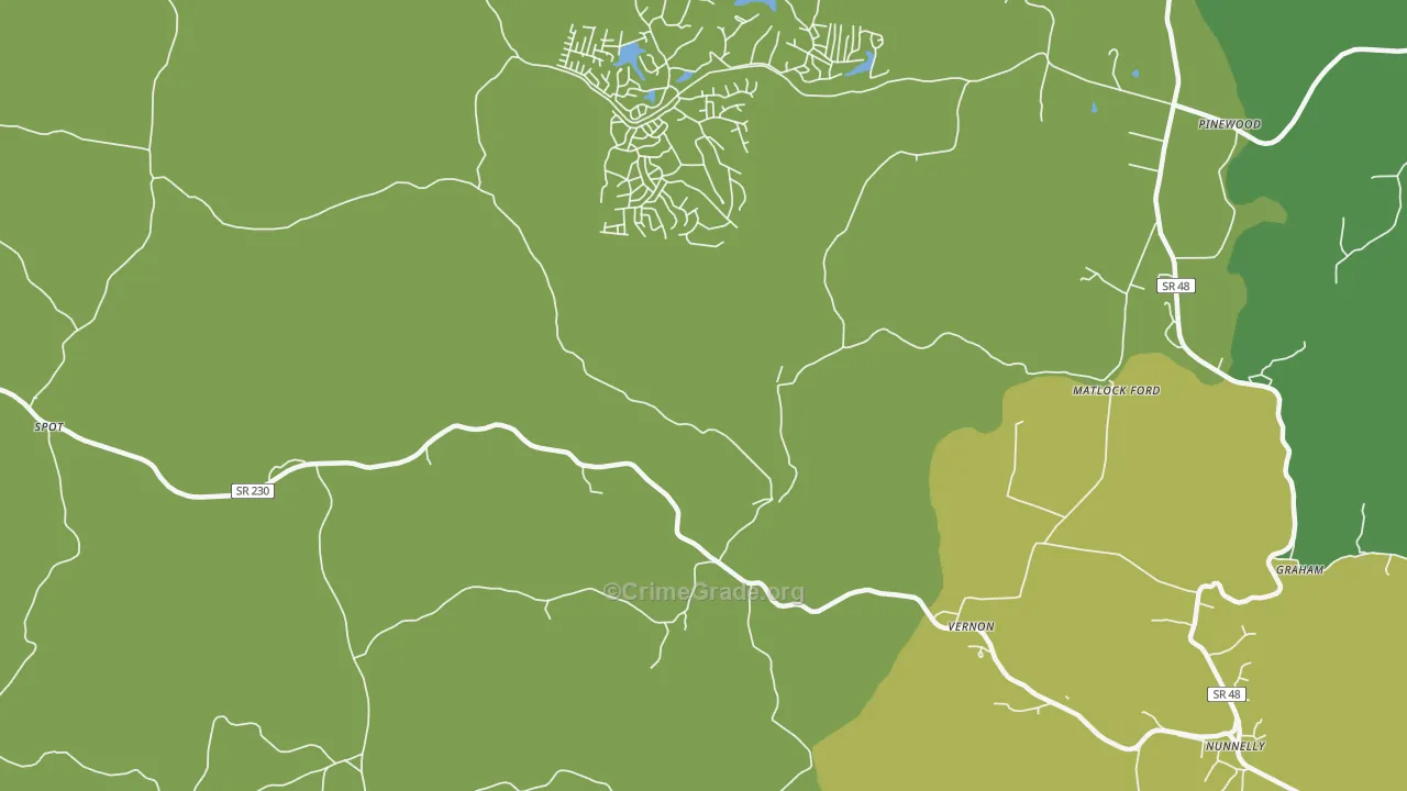 Spot, TN Map of Robbery Rates
