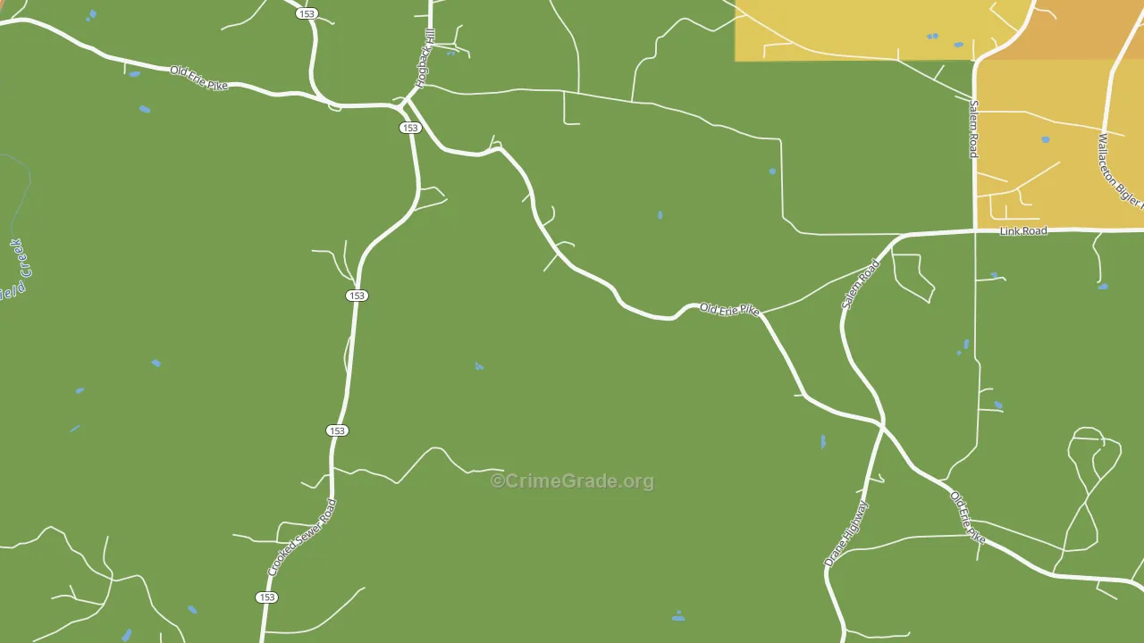Spring Valley, PA Map of Robbery Rates