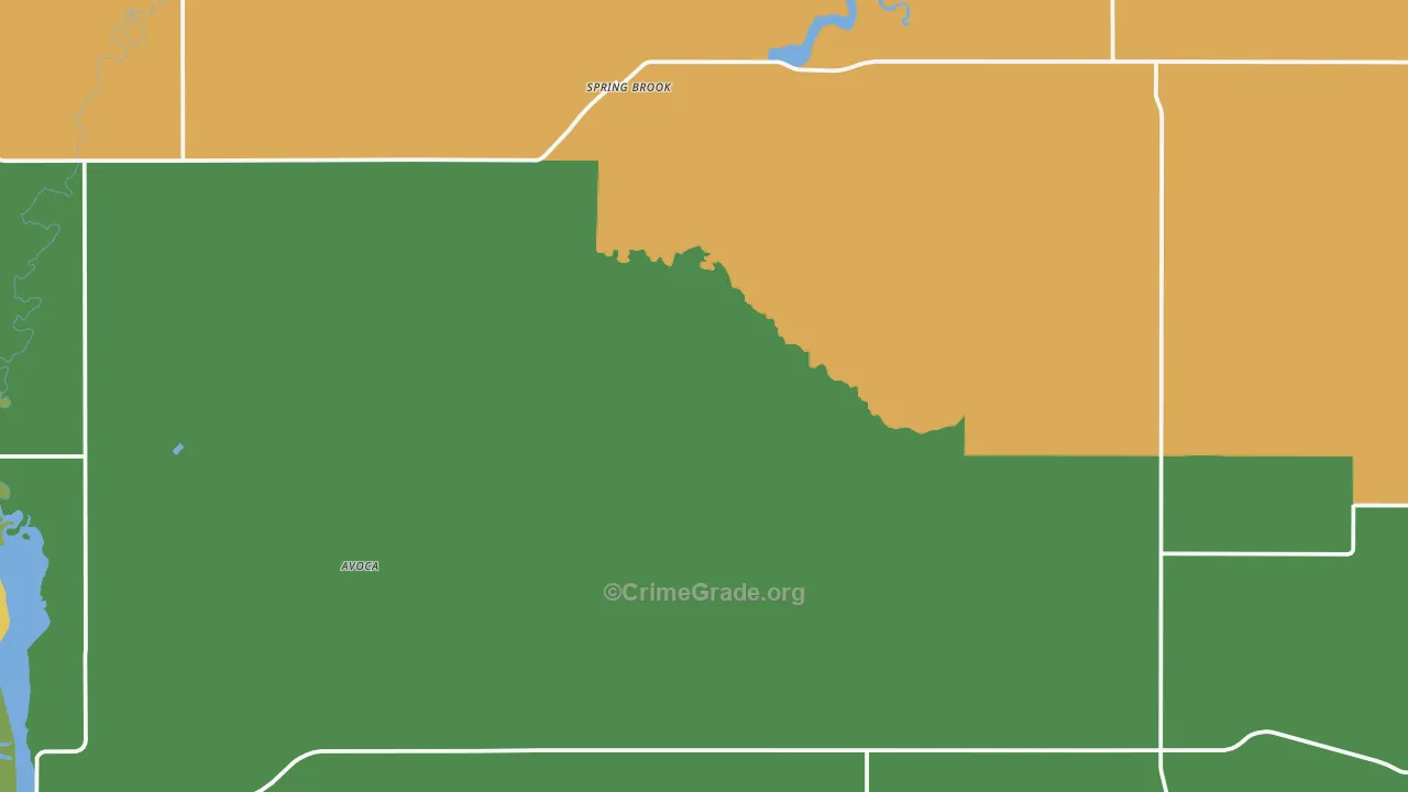 Springbrook, ND Map of Robbery Rates