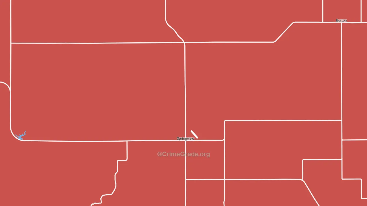Springview, NE Map of Robbery Rates