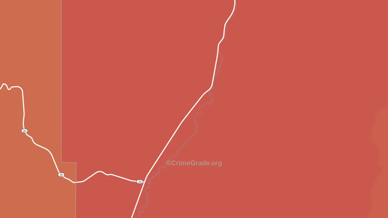 Spry, UT Map of Robbery Rates
