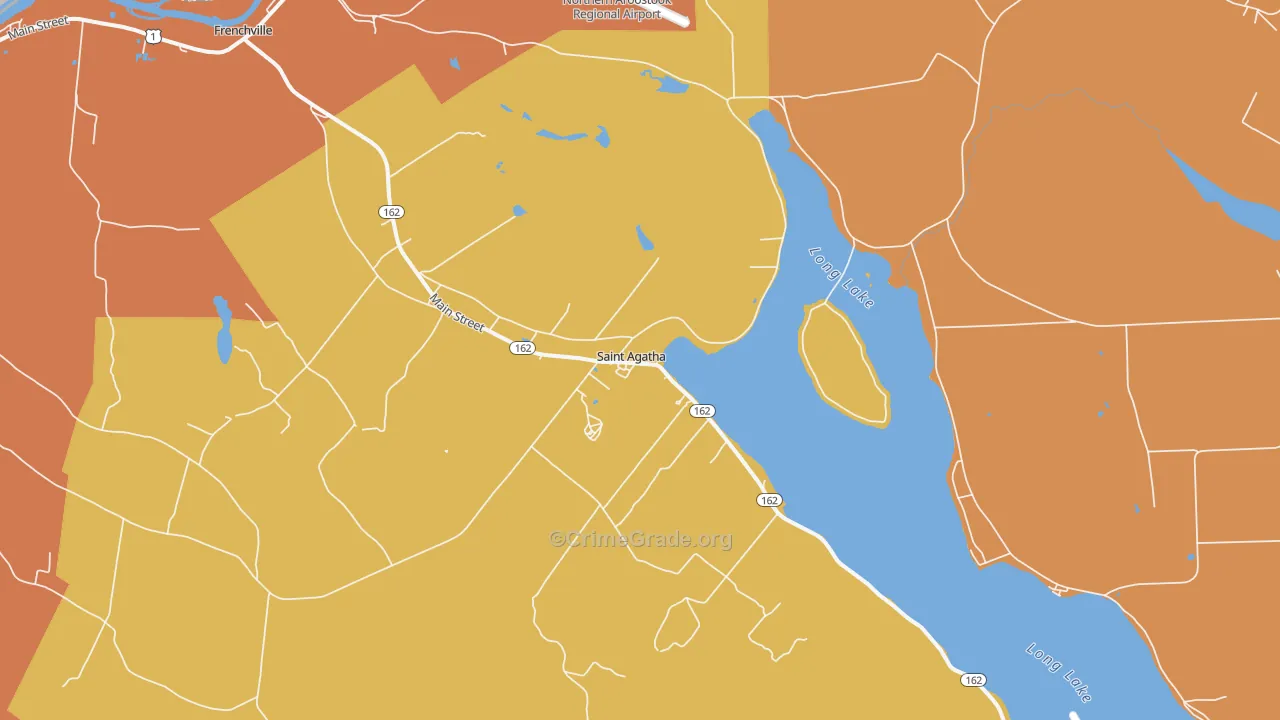 St. Agatha, ME Map of Robbery Rates