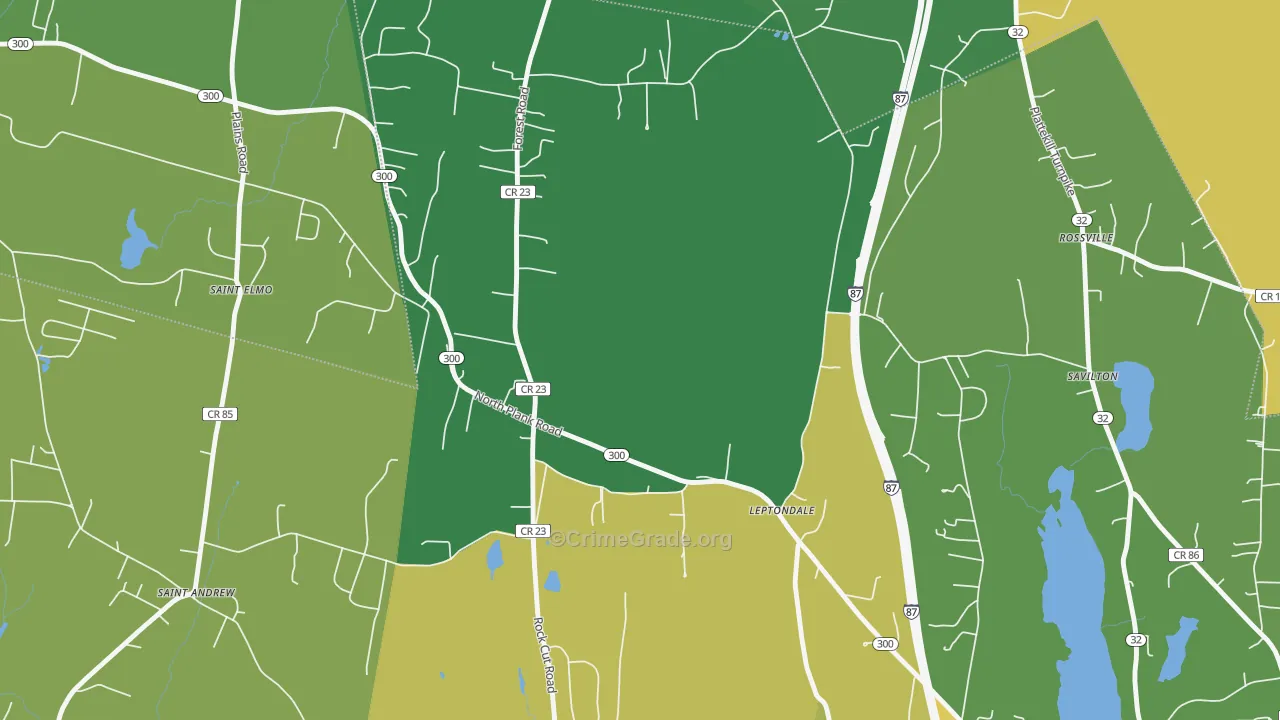 St. Andrew, NY Map of Robbery Rates