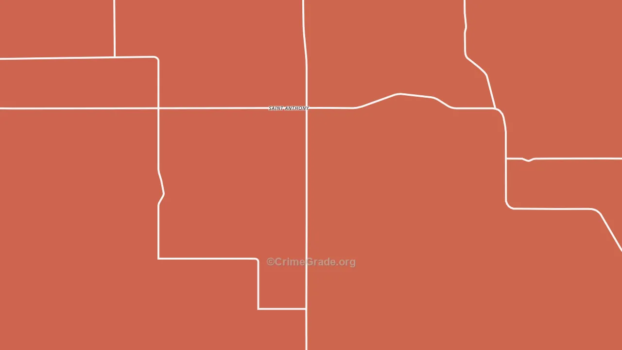 St. Anthony, ND Map of Robbery Rates