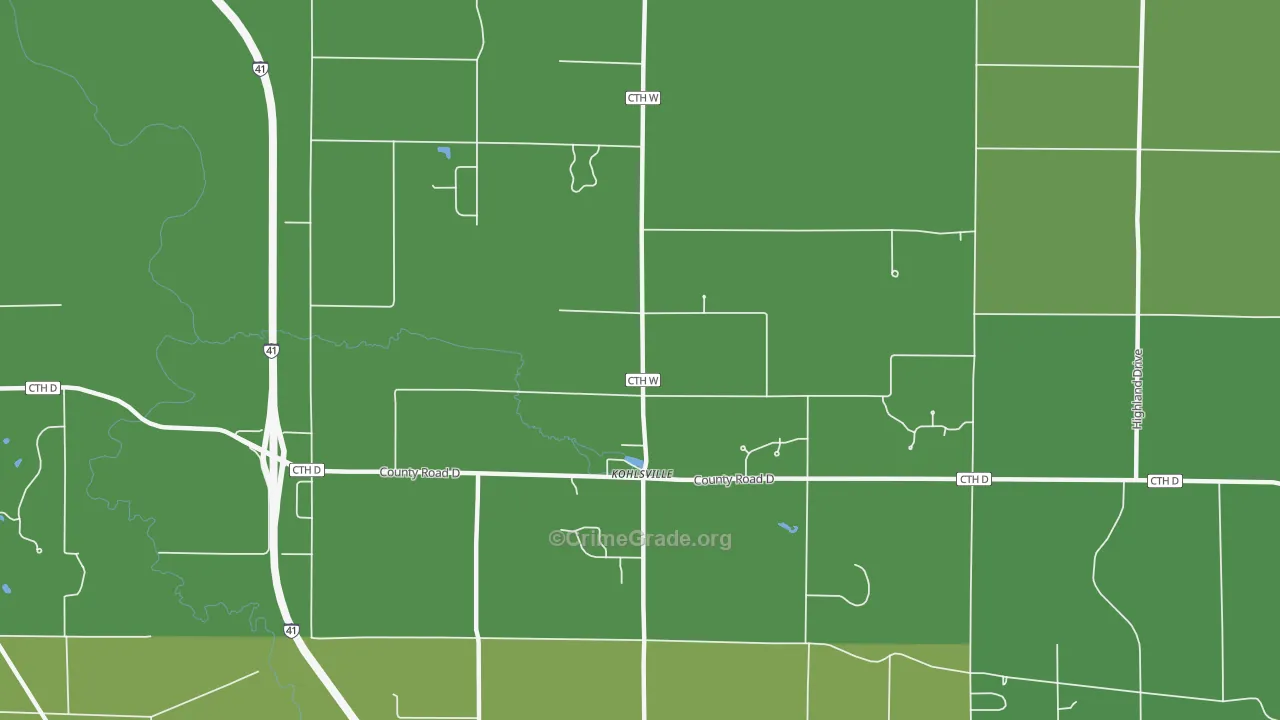St. Anthony, WI Map of Robbery Rates