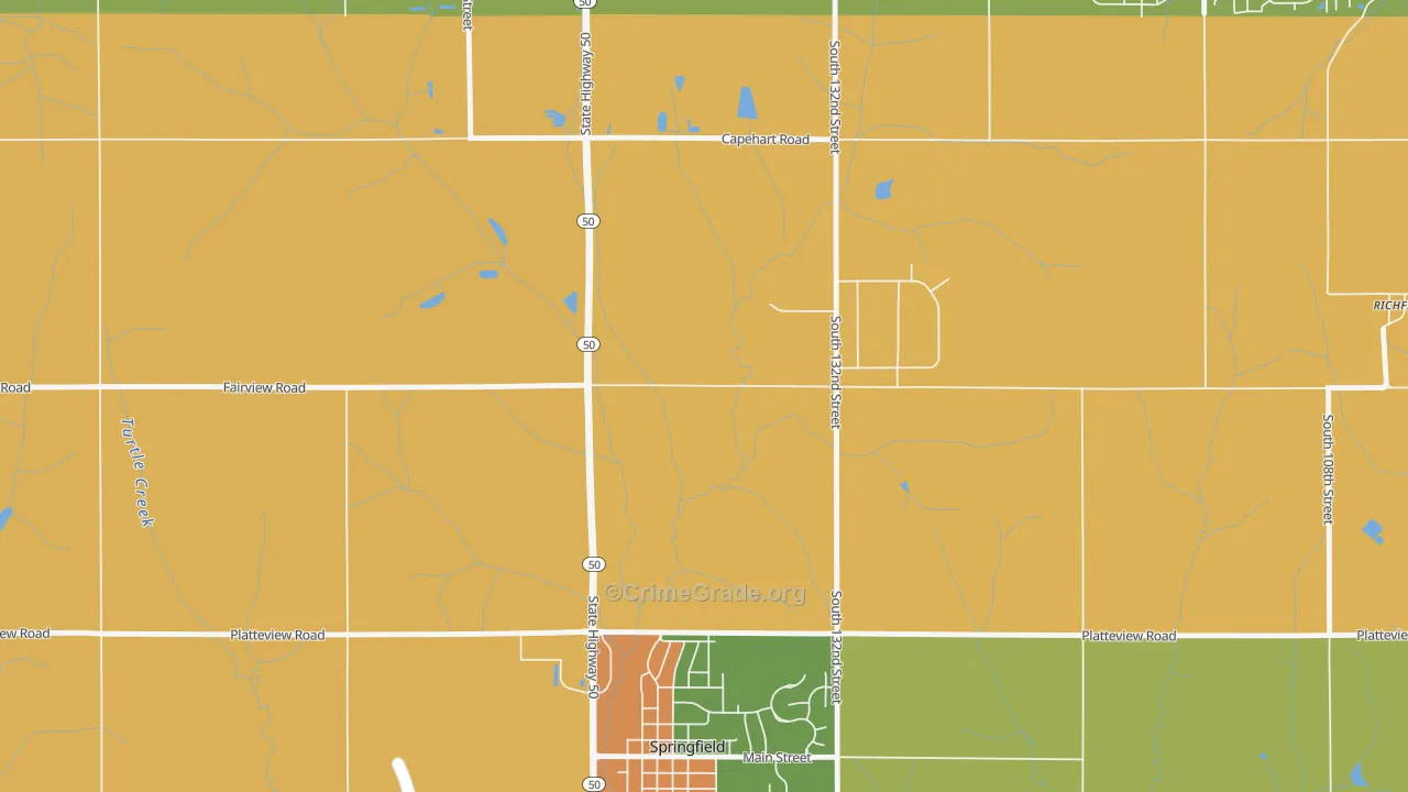 St. Columbans, NE Map of Robbery Rates