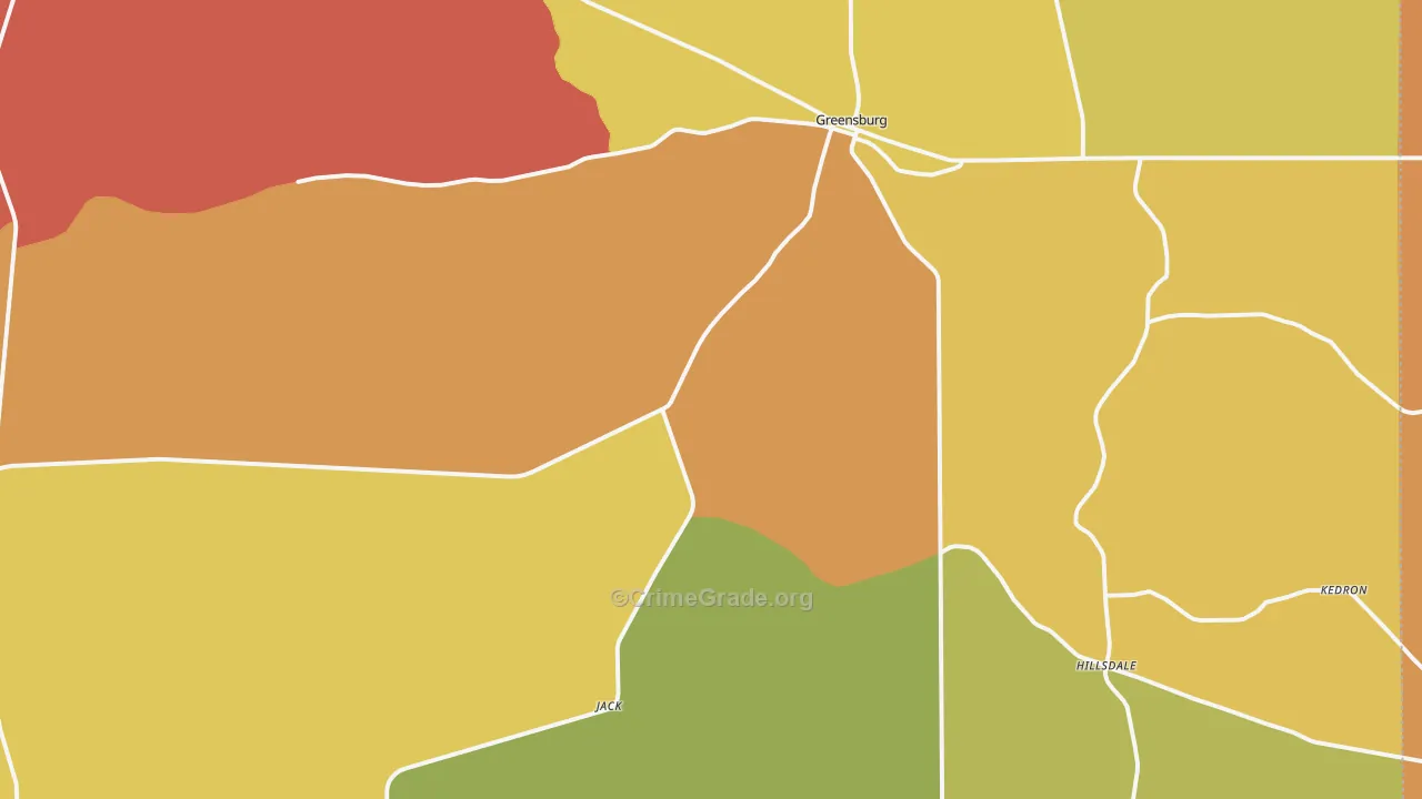 St. Helena Parish, LA Map of Robbery Rates
