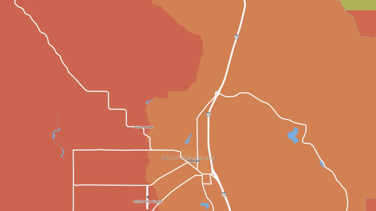 St. Johns, ID Map of Robbery Rates