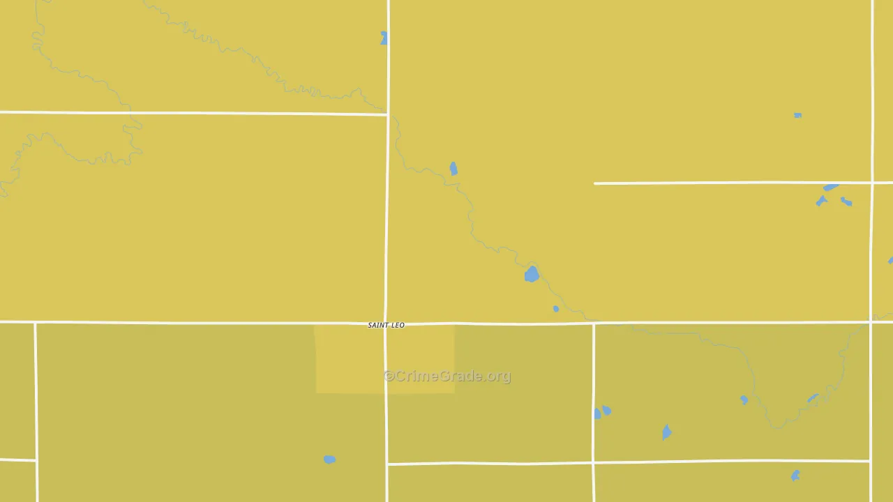 St. Leo, MN Map of Robbery Rates
