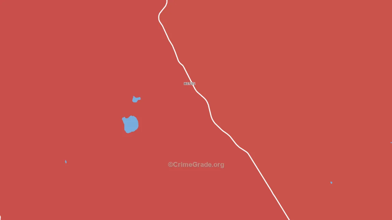 St. Mary, MT Map of Robbery Rates