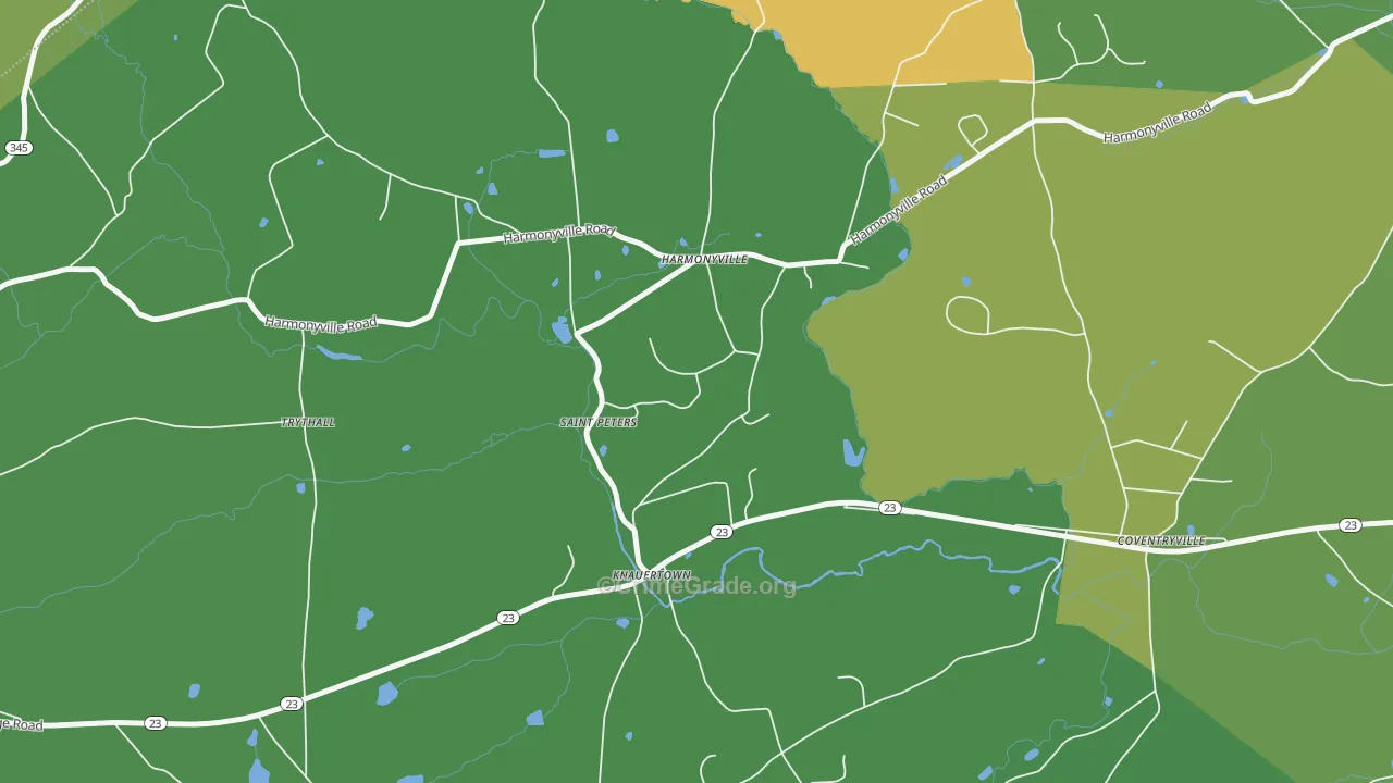 St. Peters, PA Map of Robbery Rates